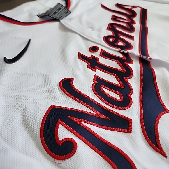 XL (48) Authentic Washington Nationals White Alternate Flex Base MLB Jersey Nats - Picture 2 of 12